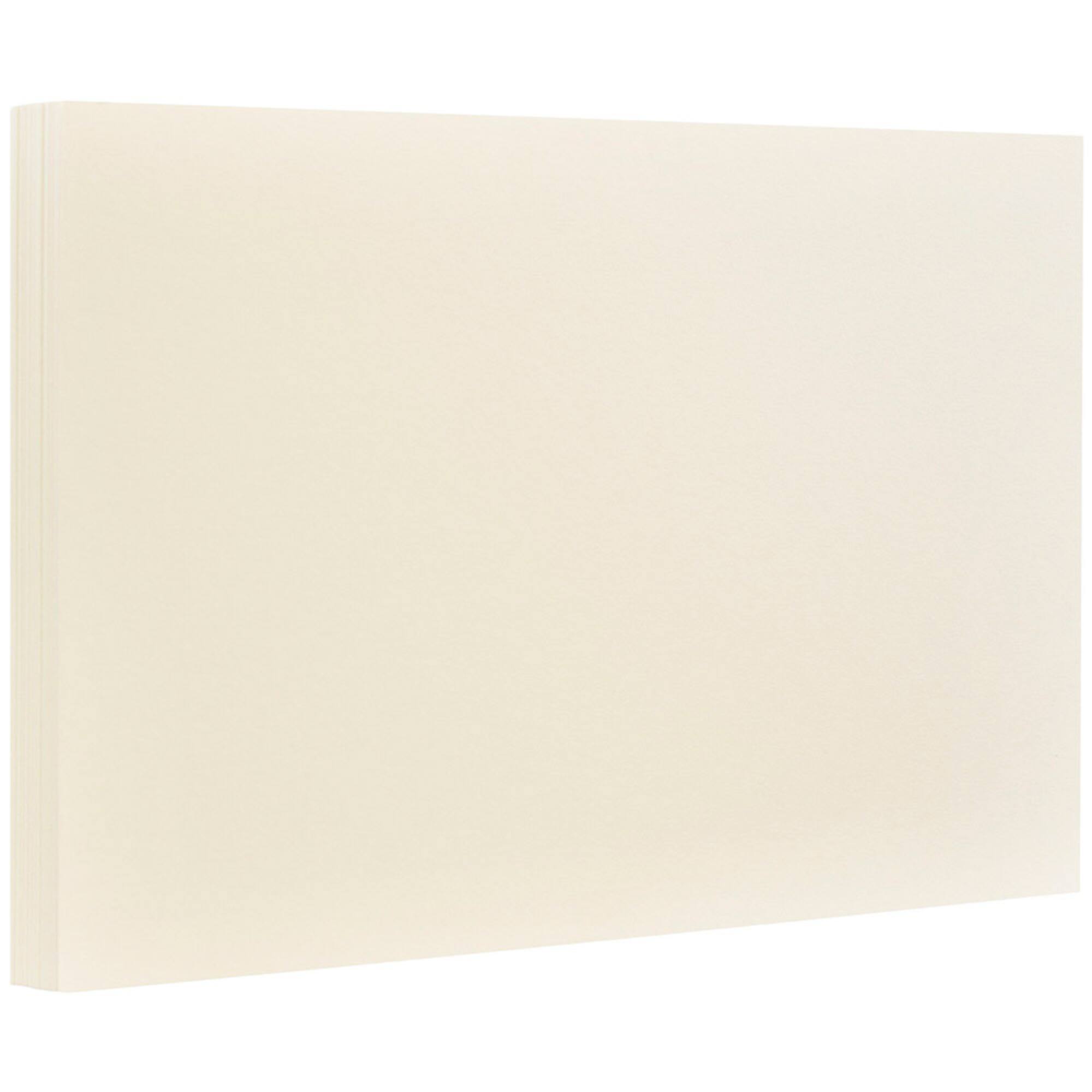 JAM Paper 5" x 7" Ivory Blank Flat Note Cards